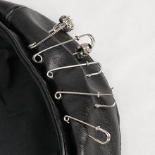 Load image into Gallery viewer, AS134 Pin Skull Faux Leather Beret
