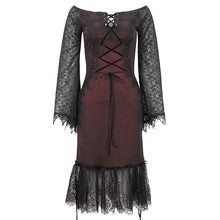 Load image into Gallery viewer, SKT164 Gothic Dark Red Daily Dress