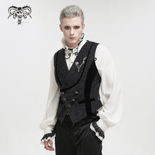 Load image into Gallery viewer, WT07001 Gothic dark pattern black vest (with brooch)