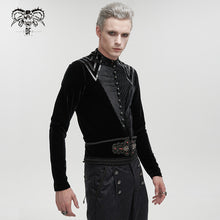 Load image into Gallery viewer, TT203 Military Uniform Velvet Small Stand Collar Men's T-Shirt