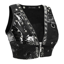 Load image into Gallery viewer, WT058 Punk asymmetric heavy metal super short vest