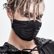 Load image into Gallery viewer, MK022 punk leather hand embroidered patterned solid color cotton face mask