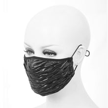 Load image into Gallery viewer, MK027 breathable cyber punk shine pleated men leather face masks