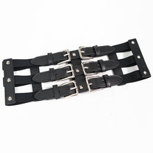 Load image into Gallery viewer, AS096 Punk three horizontal metal buckle girdle