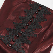 Load image into Gallery viewer, SKT11302 red Gothic tube top layered full dress