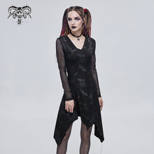 Load image into Gallery viewer, SKT135 Hollow out Tied Rope Shoulder Printed Dress