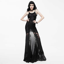 Load image into Gallery viewer, ESKT005 party darkness floral pattern floor length sexy women lace fishtail dress