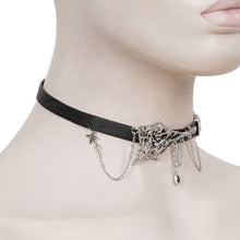 Load image into Gallery viewer, AS136 punk women adjustable chain Spider web metal asymmetric choker