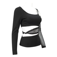 Load image into Gallery viewer, TT175 Hollow out waist Bandage strapless long-sleeved T-shirt