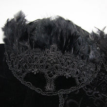 Load image into Gallery viewer, ESKT016 Gothic wedding strapless feathered sexy short velveteen dress with rose lace tail