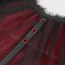 Load image into Gallery viewer, SKT147 Punk Rock Black and Red One Piece Women's Skirt