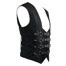 Load image into Gallery viewer, WT03401 parties wearing men black peach hearts jacquard game style punk waistcoats