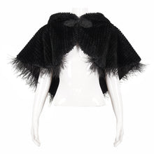 Load image into Gallery viewer, CA02501 Short dark grained plush hooded cloak