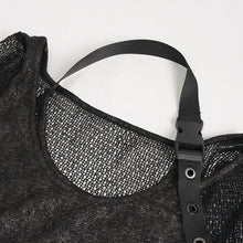 Load image into Gallery viewer, TT232 Wrapped Asymmetric False Two-Piece T-Shirt