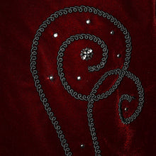 Load image into Gallery viewer, CT13402 Gorgeous gentlemen stand collar red gothic velveteen coat