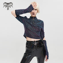 Load image into Gallery viewer, TT220 Cyberpunk dream color mesh Long Sleeve Women's T-Shirt