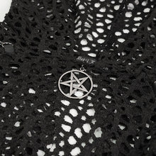Load image into Gallery viewer, TT189 Punk Wool Mesh Hooded Short Sleeve Women's T-Shirt