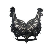 Load image into Gallery viewer, EAS003 Feathers detachable 3D flowers sexy lingerie ladies accessories with fur