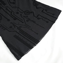 Load image into Gallery viewer, TT172 Cyberpunk Flocking Printing Basic mesh T-shirt