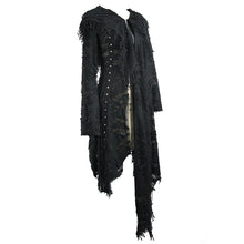 Load image into Gallery viewer, CT037 darkness ragged horn sleeve women punk long coat with cap and scarf