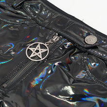 Load image into Gallery viewer, PT166 Punk iridescent Super Stretch Women's Leather Shorts