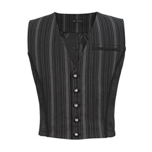 Load image into Gallery viewer, WT06601 Striped Removable Swallowtail Men's Vest
