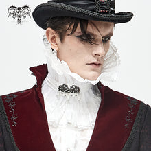 Load image into Gallery viewer, AS07602 Unisex Gothic white pleated high neck collar