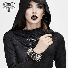 Load image into Gallery viewer, AS079 punk unisex heavy metal wide multi-row spiked leather bracelet