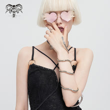 Load image into Gallery viewer, AS137 sliver metal arbitrary shape snake (can be used as a choker or bracelet)