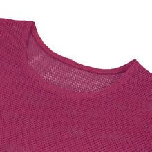 Load image into Gallery viewer, TT19806 Rose red Diamond-shaped net basic style long sleeves men t-shirts