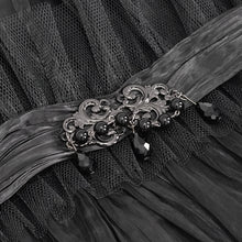 Load image into Gallery viewer, AS07601 Unisex Gothic black pleated high neck collar
