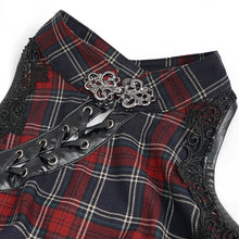 Load image into Gallery viewer, SKT143 punk cheongsam collar plaid dress