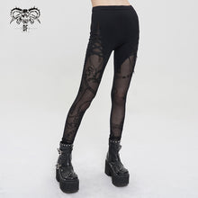 Load image into Gallery viewer, PT193 flocking printed leggings with chain