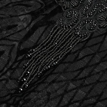 Load image into Gallery viewer, ETT027 Beaded collar lace appliqued Floral hip covered T-Shirt