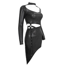 Load image into Gallery viewer, SKT154 fine-grained glossy asymmetric dress