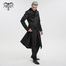 Load image into Gallery viewer, CT196 gothic basic style dark pattern leather trench coat