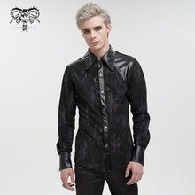 Load image into Gallery viewer, SHT098 Rib-shaped punk hand-painted men's shirt