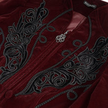 Load image into Gallery viewer, CT19302 women wine gothic short coat
