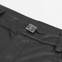 Load image into Gallery viewer, PT157 Gothic velvet printed basic style black women leather leggings