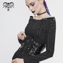 Load image into Gallery viewer, AS074 Cyberpunk bright leather women lace up mesh belts