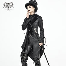 Load image into Gallery viewer, CT17101 Wave pattern black Gothic fake two-piece jacquard coat