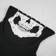 Load image into Gallery viewer, TT213 Turtleneck Mask Skull Printed Raglan Sleeve Hoodie