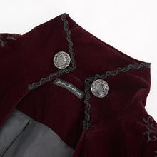 Load image into Gallery viewer, CT173 Gothic black and red bloody embroidered men coat