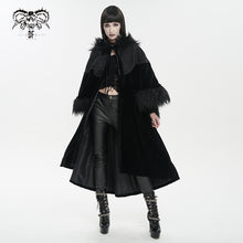 Load image into Gallery viewer, CT203 Gothic oversized shawl fur collar coat