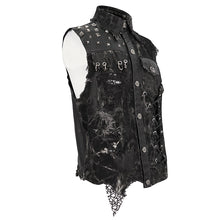 Load image into Gallery viewer, WT072 Punk tie-dye hand-painted decadent vest