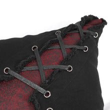 Load image into Gallery viewer, LS006 Punk black and red X-shaped pillow