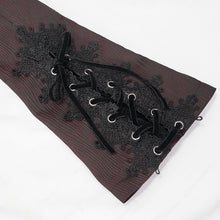 Load image into Gallery viewer, CT17102 Wave pattern wine Gothic fake two-piece jacquard coat