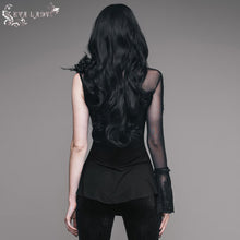 Load image into Gallery viewer, ETT003 Summer sexy ladies single flared sleeve hip covered stretchy mesh T-shirt