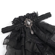 Load image into Gallery viewer, AS08001 black Gothic chiffon lace bow tie