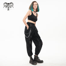 Load image into Gallery viewer, PT174 Distressed burnt out hand-painted women trousers